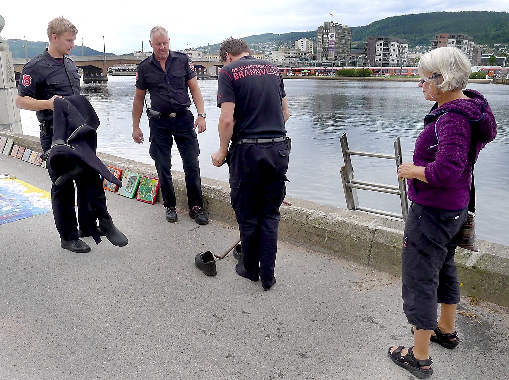 Utstilling langs elva Drammen