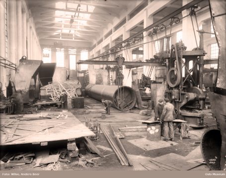 Akers mekaniske verksted. Foto: Wilse, Anders Beer / Oslo Museum
