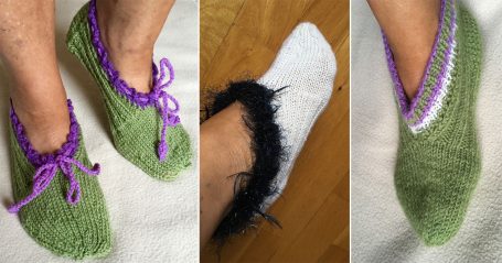 Deilige tøfler til julegaver, til gjester med kalde tær og til å ha i vesken!