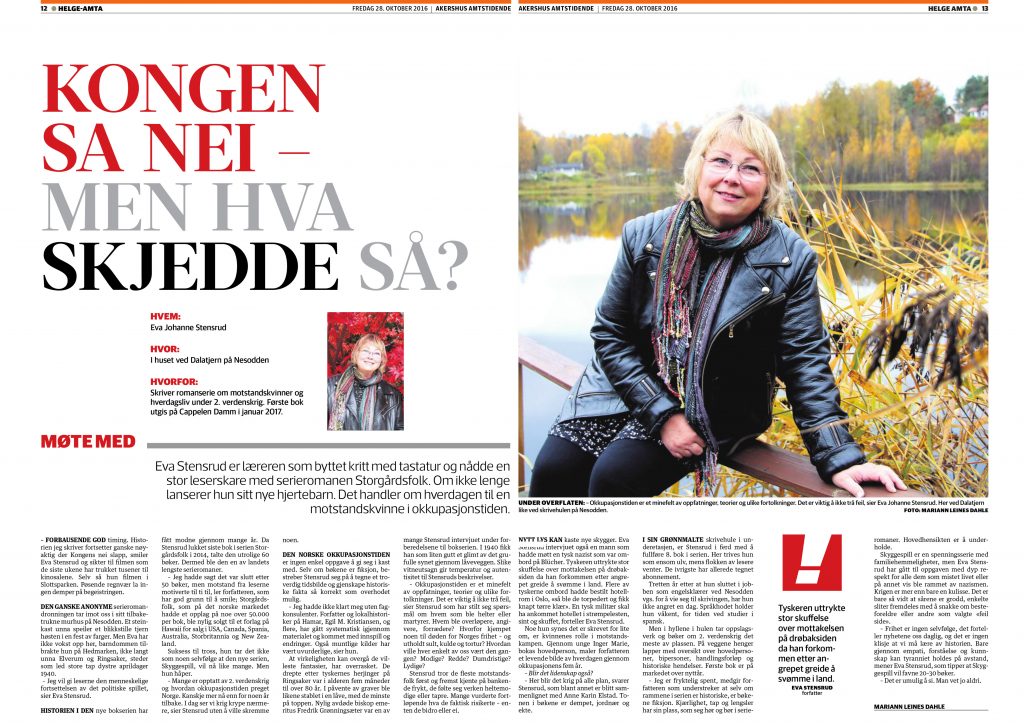 Faksimile av Amta, 28. oktober 2016