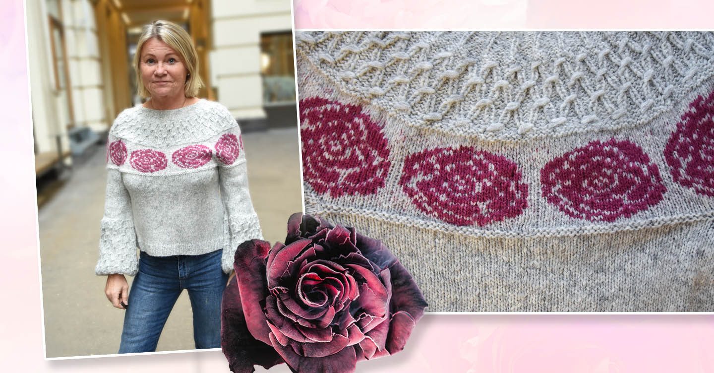 Vinn Frostrose genser laget av Elisabeth! Serieliv Strikk Elisabeths Frostrose genser Serieliv